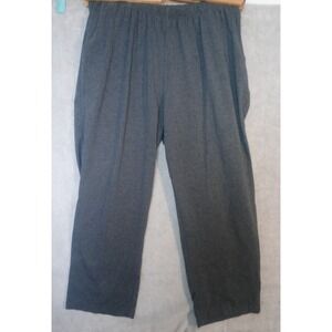 L.L. Bean Women's Plus Sz 1X Sweatpants Straight Pants Gray Cotton Blend Pull On